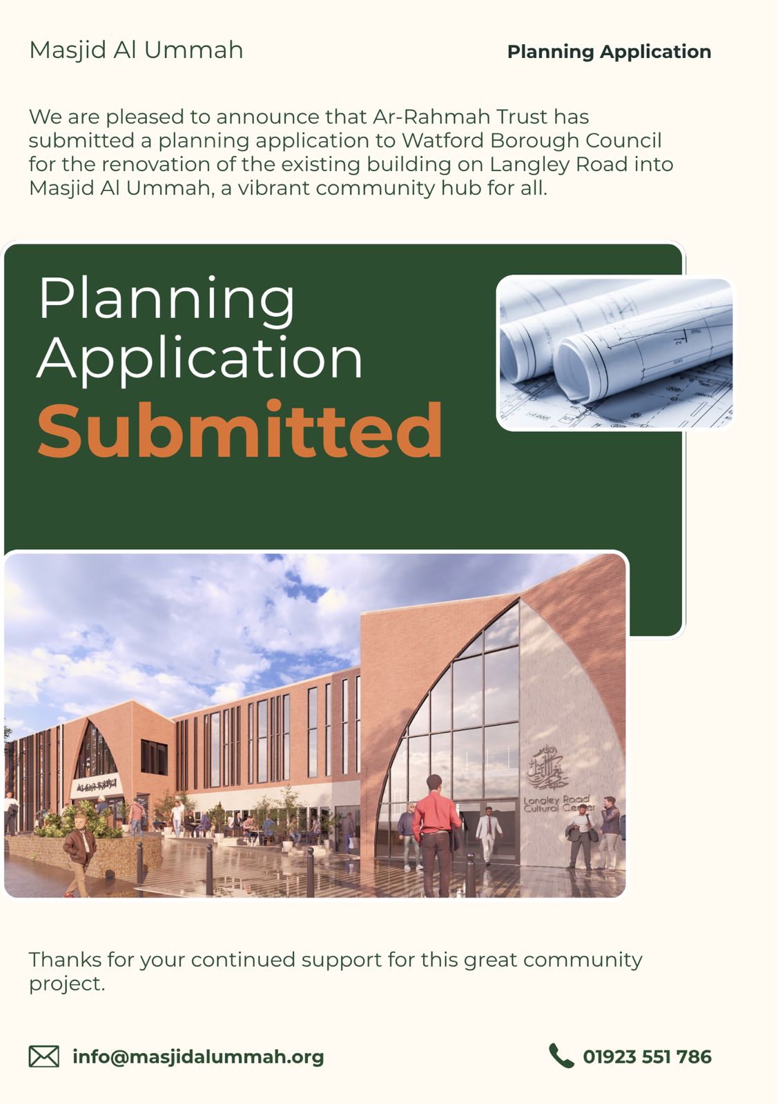 Planning Application Submitted